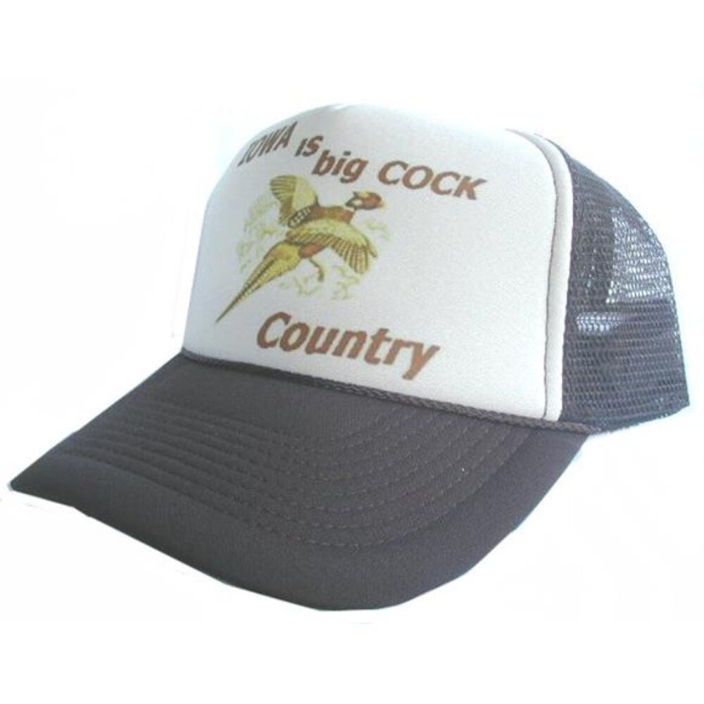 Retro Vintage Style Iowa Des Moines Rooster Country Fair Trucker Hat Cap Hawkeye - Picture 1 of 2